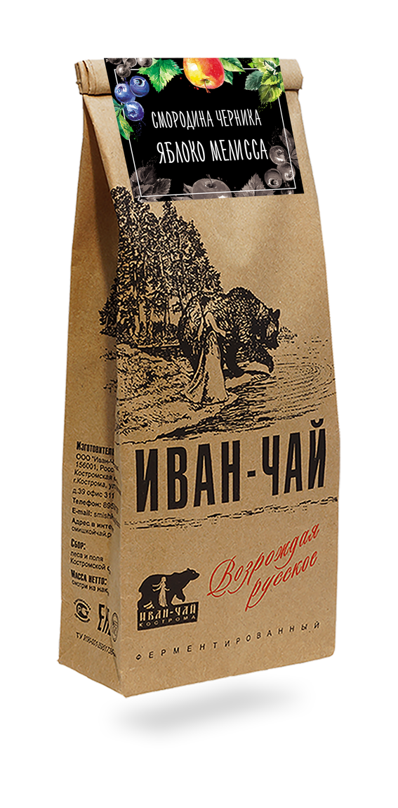 Иван-чай гранулированный с черникой, смородиной, яблоком, мелиссой (100 г)