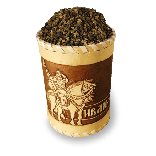 Иван-чай ферментированный гранулированный в берестяном туеске Д8 Богатырь (150г)